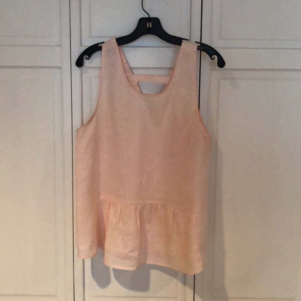 Pale pink linen top